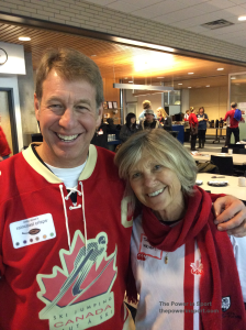 L-R  Scott Russell CBC Sports, Thelma Wright, Track/ Cross-Country and more @ RBC Sports Day Nov 29 2013