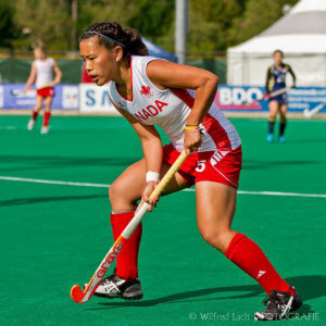 Ali Lee playing for Canada  300px high