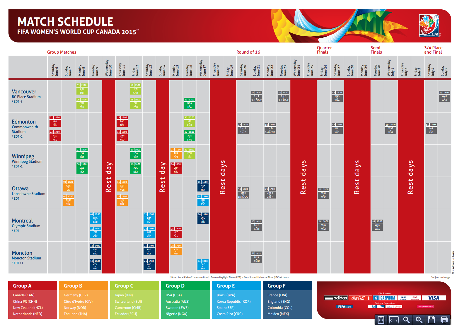 FIFA Match Schedule